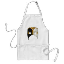 Venetian Masque: Black, White and Gold Aprons