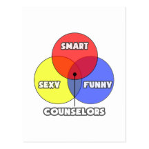 Venn Diagram .. Counsellors Postcards