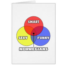 Venn Diagram .. Norwegians Greeting Card