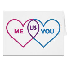 Venn Diagram Valentine - Me You Us Cards