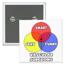 Venn Diagram .. Vascular Surgeons Pinback Button