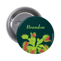 Venus Flytrap Name Tag Pin