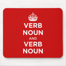 Verb Noun and Verb Noun Mousepad
