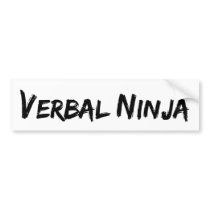 verbal ninja bumper sticker bumper stickers