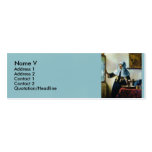 Vermeer's Young Woman with a Water Pitcher ca 1665 Business Card Template
