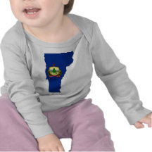 Vermont Flag Map T-shirts