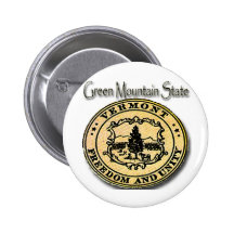 Vermont Green Mountain State Seal Buttons