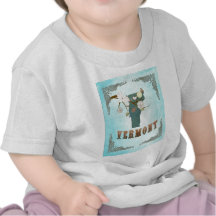 Vermont Map With Lovely Birds Shirt