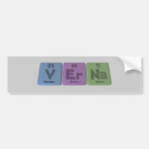 Verna as Vanadium Erbium Sodium Bumper Sticker