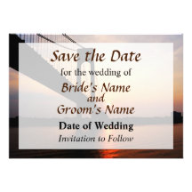 Verrazano Bridge at Dawn Save the Date Personalized Announcements