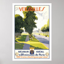 "Versailles" Vintage French Travel Poster