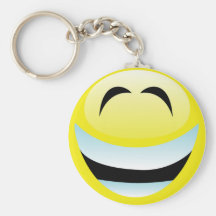 VERY HAPPY SMILEY FACE KEYCHAINS