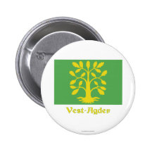 Vest-Agder flag with name Pinback Button