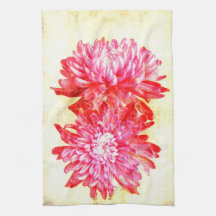 Vibrant Chrysanthemum flowers Hand Towels