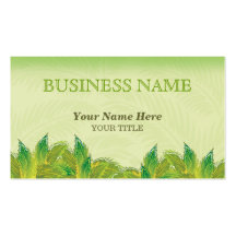 vibrant foliage ~ bc business card