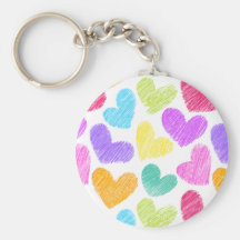Vibrant hearts Keychain