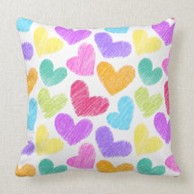 Vibrant Hearts Pillow