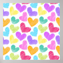 Vibrant Hearts Poster