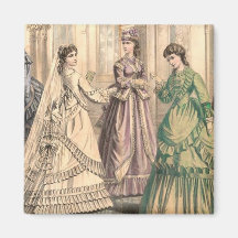 Victorian Bride and Attendants Magnet