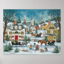 Victorian christmas Poster