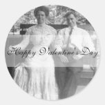 Victorian Couple Round Sticker