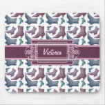 Victorian Fashion Vintage Style Boots Pattern Mousepad