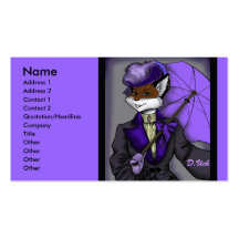 Victorian Fox Profile Card Business Card
