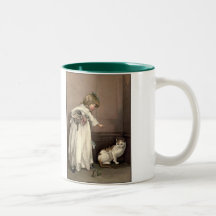 Victorian Girl And Cats Mug