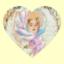 VICTORIAN GIRL HARRISON FISHER STYLE PRINT cropped stickers
