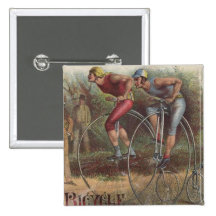 Victorian High Wheel Bicycles Button
