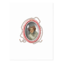 Victorian lady postcard
