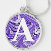 Victorian Marbled Paper Personalised Initial Keychain