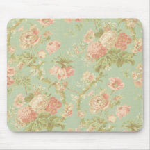 Victorian  Pink Flower Lane Mousepads