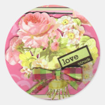 victorian rose 3"  sticker