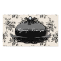 Victorian Rose Damask Fashion Business Cards