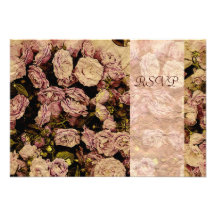 Victorian rose RSVP cards Custom Invites