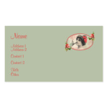 Victorian Woman Profile Card Business Card