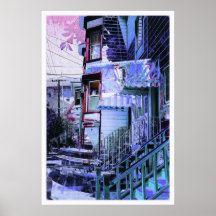 victorians life - mission district San francisco Print