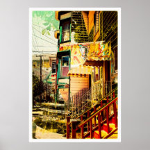 victorians life - mission district San francisco Poster