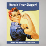 Victory Girl Rosie Riveter Custom Poster