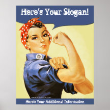 Victory Girl Rosie Riveter Custom Poster