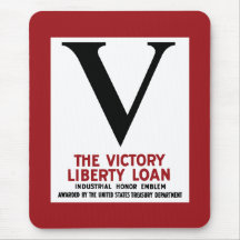 Victory Liberty Loan Industrial Honour Emblem Mouse Mat