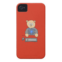 Video Game Player Bear. iPhone 4 Covers