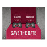 Video Game Save the Date Postcard, Pink