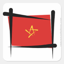Vietnam Brush Flag Sticker