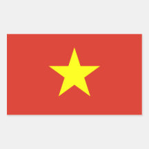 Vietnam/Vietnamese Flag Rectangle Sticker