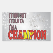 Vietnamese and a Champion Rectangular Sticker