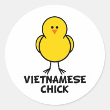 Vietnamese Chick Round Sticker