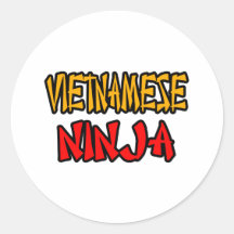 Vietnamese Ninja Round Sticker