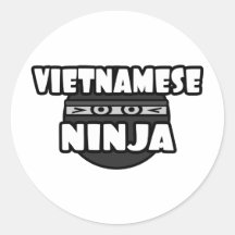 Vietnamese Ninja Round Sticker